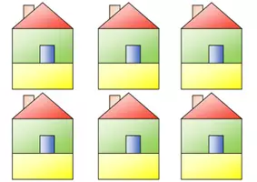 Vorschau - selbst erstellte Cliparts/Grafiken - Zeilenhaus / Zeilenhäuser / Buchstabenhaus Tafelmaterial - Seite 2