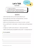 Vorschau - Arbeitsblätter - Let’s Talk: Summer - Freies Sprechen Englisch ab Klasse 9 - Seite 2