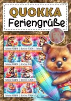 Vorschau - Mal- und Bastelvorlagen - Quokkaklasse Feriengrüße zu den Sommerferien - Deckblatt