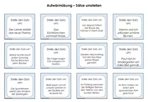 Vorschau - Stundenentwürfe - Aufwärmkärtchen - Deutsch (Kl. 3./4.) - Seite 2