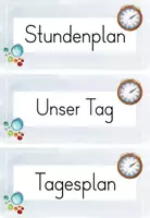 Vorschau - Präsentationen/Tafelbilder - Klassenorganisation Tagestransparenz – Stundenplan , Tagesstruktur Grundschule - Seite 1