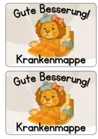 Vorschau - Anderer Materialtyp - Krankenmappe „Löwenklasse“ – liebevoll gestaltete Post für kranke Kinder - Deckblatt