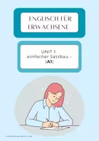 Vorschau - Arbeitsblätter - Erwachsenenbildung Englisch: Satzbau A1 - einfache Sätze - Deckblatt