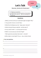 Vorschau - Arbeitsblätter - Freies Sprechen Oberstufe: Movies & Series - mit Reflexion - Seite 1