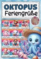 Vorschau - Anderer Materialtyp - Oktopusklasse Feriengrüße zu den Sommerferien - Deckblatt
