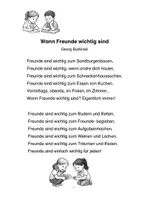 Vorschau - Stundenentwürfe - Gedicht: Wann Freunde wichtig sind von Georg Bydlinski - Seite 1