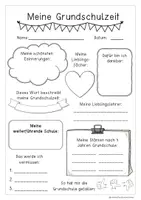 Vorschau - Arbeitsblätter - Meine Grundschulzeit für Erinnerungsordner/Portfolio - Seite 1