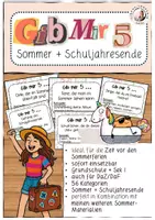 Vorschau - Spiele - Gib mir 5 Sommer Schuljahresende DaZ Deutsch Grundschule Sek I - Deckblatt