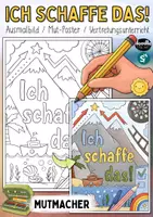 Vorschau - Mal- und Bastelvorlagen - Ich schaffe das! - Mutmacher Ausmalbild & Mut-Poster / Affirmation - Deckblatt