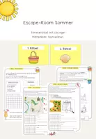 Vorschau - Arbeitsblätter - Escape-Room Klasse 4 - Deckblatt