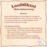 Vorschau - Stationenlernen - Laufdiktat: Mein Geburtstag - Seite 1