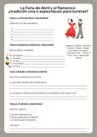 Vorschau - Arbeitsblätter - La Feria de Abril y el flamenco - Deckblatt