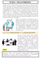 Vorschau - Arbeitsblätter - Die Geburt – Ablauf und Möglichkeiten - Seite 1