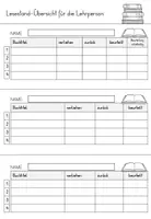 Vorschau - Arbeitsblätter - Bibliothek/Klassenbücherei - Buch-Feedback - Seite 1