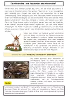 Vorschau - Arbeitsblätter - Die Windmühle - wie funktioniert eine Windmühle - Seite 1