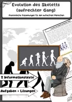 Vorschau - Arbeitsblätter - Evolution des Skeletts (aufrechter Gang) - Deckblatt