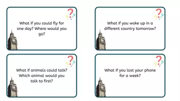 Vista previa - Tarjetas / Manipulativos - "What if...?" Speaking Cards - página 1