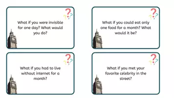 Vista previa - Tarjetas / Manipulativos - "What if...?" Speaking Cards - página 2