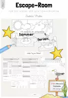 Vorschau - Arbeitsblätter - Deutsch/Mathe: Escape-Room für die letzte Woche/ die letzten 5 Tage vor den Sommerferien (Kl.4) - Deckblatt