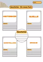 Vorschau - Arbeitsblätter - Schaubild Geschichte - Ein neues Fach - Seite 2