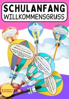 Vorschau - Anderer Materialtyp - Heißluftballons als Willkommensgruß zum Schulstart – Klasse 4-7 - Deckblatt