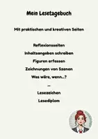 Vorschau - Mal- und Bastelvorlagen - Mein Lesetagebuch Klasse 3-5 - Deckblatt