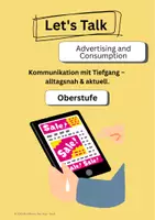 Vorschau - Arbeitsblätter - Freies Sprechen: Advertising & Consumer Culture - mit Reflexion - Deckblatt