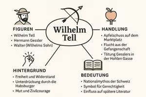 Vorschau - Arbeitsblätter - Arbeitsblatt "Wilhelm Tell" + Onlineübung & MP3 + Mindmap + Infografiken - Seite 3