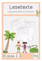 Vorschau - Arbeitsblätter - Sommer Lesetexte für die Grundschule - Leseverstehen Klasse 2-3 - Deckblatt