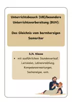 Vorschau - Stundenentwürfe - Unterrichtsbesuch (UB)/ Besondere Unterrichtsvorbereitung (BUV): Das Gleichnis vom barmherzigen Samariter - Deckblatt