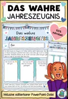Vorschau - Mal- und Bastelvorlagen - Das wahre Zeugnis - Individuell ausfüllbare Zeugnisbeigabe inklusive editierbarer Datei - Deckblatt
