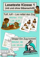 Vorschau - Text - 2 Lesetexte: Klasse 1 - Tuff, tuff. Leo rettet den Zug - Deckblatt