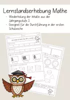 Vorschau - Arbeitsblätter - Das kann ich noch aus der 2. Klasse - Lernstandserhebung Mathe 3 - Deckblatt