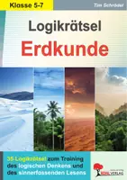 Vorschau - Arbeitsblätter - Logikrätsel Erdkunde | Kontinente, Hauptstädte, Klimazonen, Gebirge, Flüsse, Plattentektonik, Logicals | Erdkunde Sekundarstufe I Klasse 5-7 Lösungen - Deckblatt