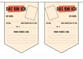 Vorschau - Mal- und Bastelvorlagen - 🌈 Wimpelkette - Schülervorstellung 🌈 - Seite 3