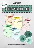 Vorschau - Mal- und Bastelvorlagen - 🌈 Wimpelkette - Schülervorstellung 🌈 - Deckblatt