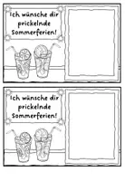 Vorschau - Mal- und Bastelvorlagen - Feriengruß "Prickelnde Sommerferien" zum Beispiel als Zeugnisbeigabe - Seite 2