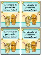 Vorschau - Mal- und Bastelvorlagen - Feriengruß "Prickelnde Sommerferien" zum Beispiel als Zeugnisbeigabe - Seite 3