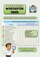 Vorschau - Interaktives Material - DEUTSCH: Wortarten üben mit automatischer Selbstkontrolle - Deckblatt
