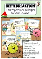 Vorschau - Spiele - Kettenreaktion Lesespiel Sommer Grundschule Sek I Deutsch - Deckblatt