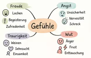 Vorschau - Arbeitsblätter - Arbeitsblatt "Gefühle" + interaktive Lösung & MP3 + Mindmap + Infografik - Seite 3