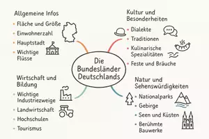Vorschau - Arbeitsblätter - Arbeitsblätter zum Thema "Die Bundesländer Deutschlands" + Lösung & MP3 + Mindmap + Infografik - Seite 2