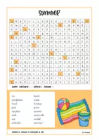 Vorschau - Arbeitsblätter - Summer Suchsel / Buchstabengitter / Englisch - Seite 3