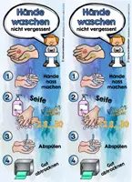 Vorschau - Präsentationen/Tafelbilder - Anleitung für richtiges Händewaschen - Seite 1