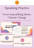 Vorschau - Präsentationen/Tafelbilder - Speaking Practice: Never stop talking about... Climate Change - Deckblatt
