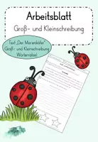 Vorschau - Arbeitsblätter - Übung Groß- und Kleinschreibung "Der Marienkäfer" - Deckblatt