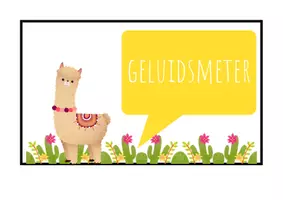 Voorbeeld - Geluidsmeter thema lama - Voorblad