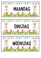 Voorbeeld - KALENDER klasthema lama - Voorblad