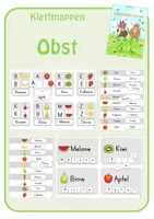 Vorschau - Fördermaterial/Inklusion - Klettmappen: Obst (vom Bild zum Wort) - Deckblatt