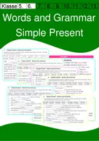 Vorschau - Arbeitsblätter - Simple Present Grammatiktest - Words and Grammar - Deckblatt
